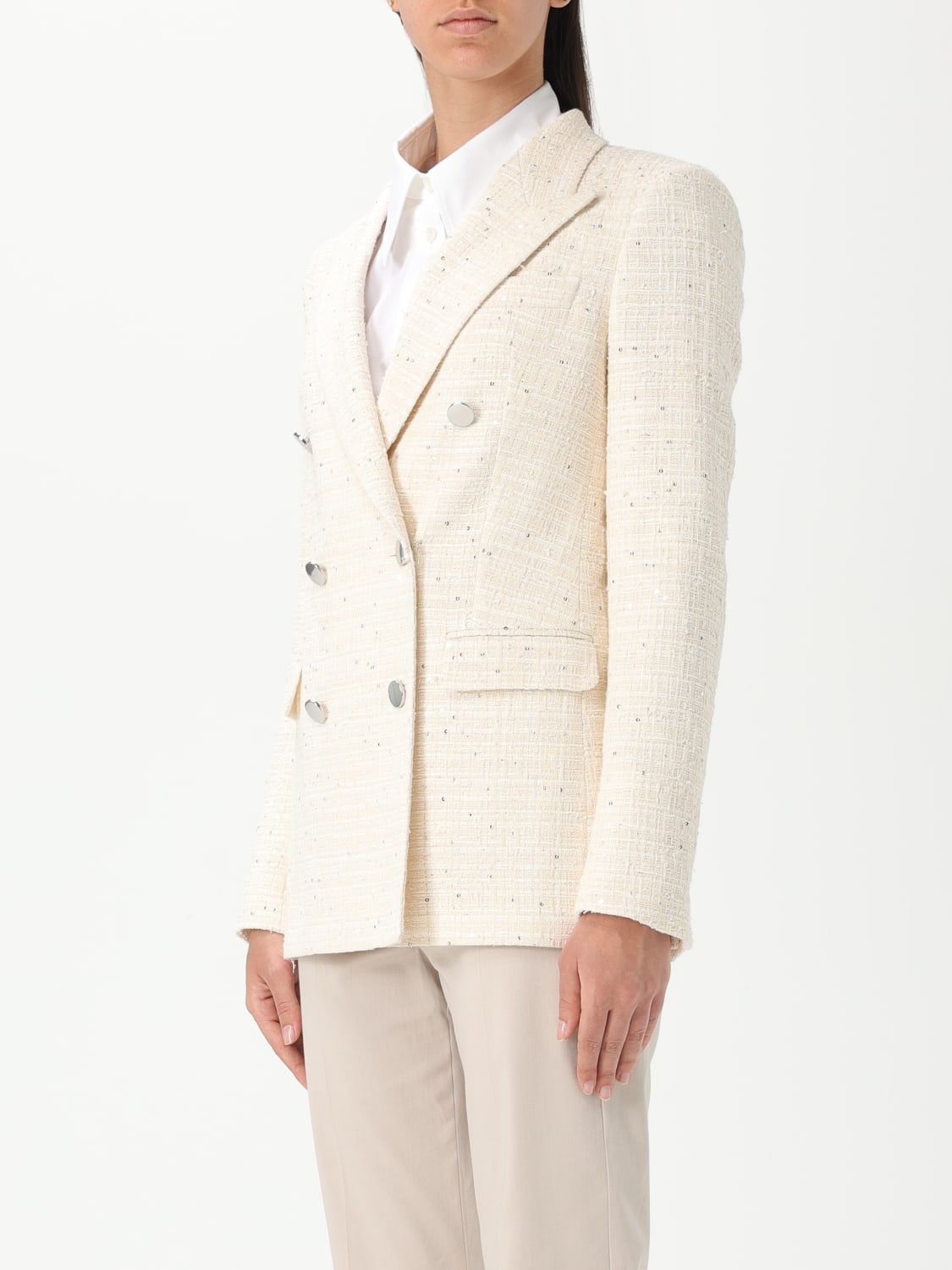 TAGLIATORE JACKET: Blazer woman Tagliatore, White - Img 3