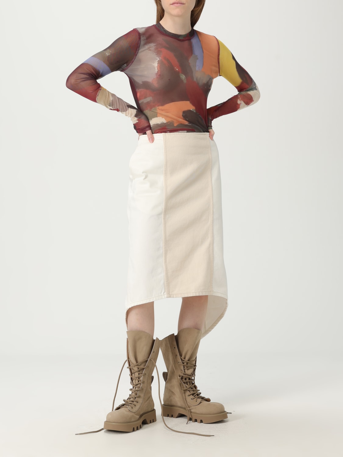 JW ANDERSON FALDA: Falda mujer Jw Anderson, Blanco - Img 2