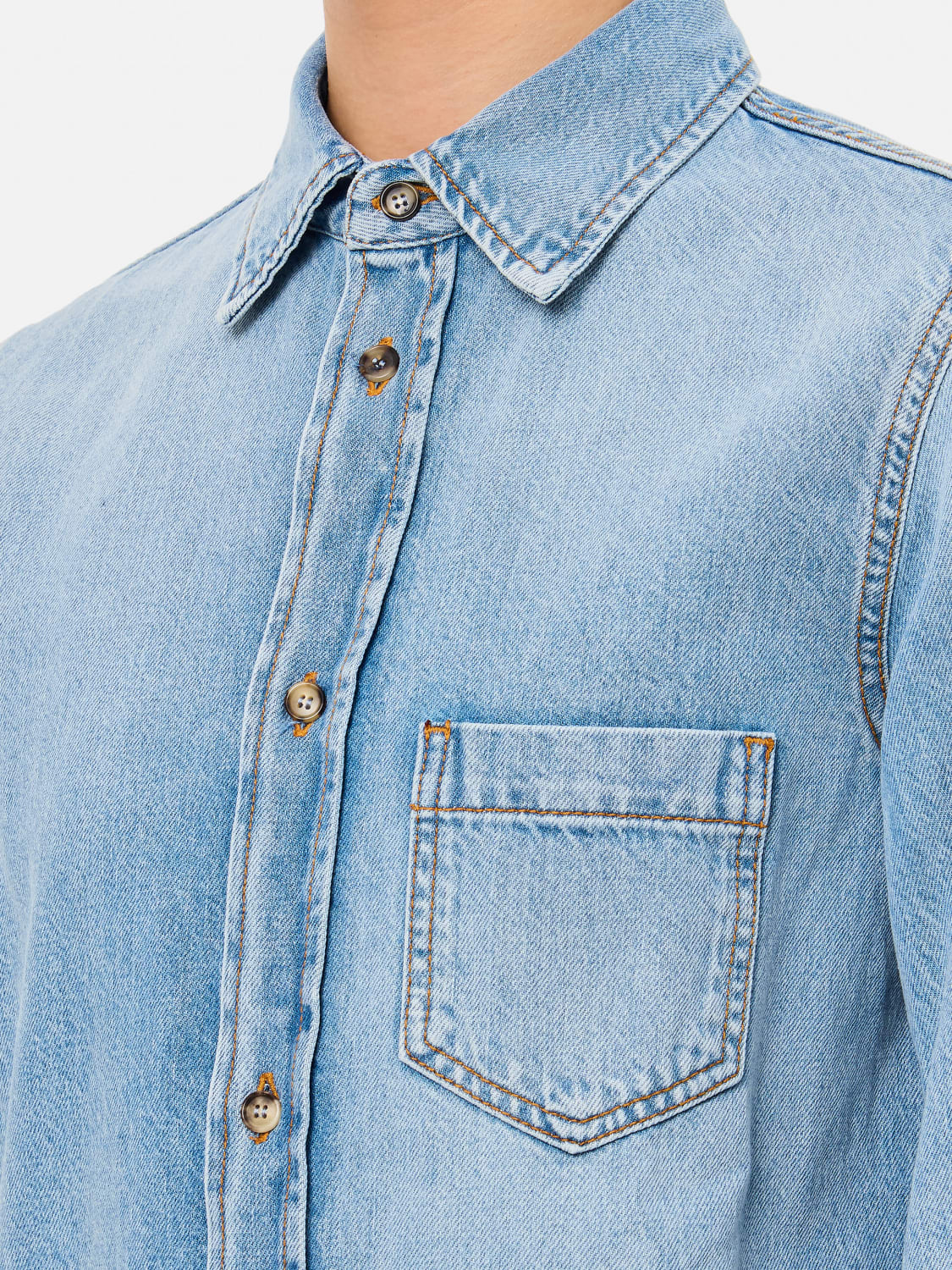 HAIKURE SHIRT: Shirt woman Haikure, Gnawed Blue - Img 4