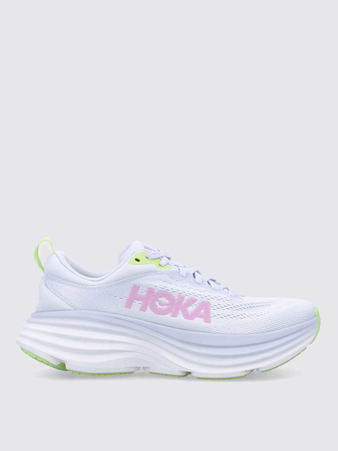 HOKA SNEAKERS: Sneakers Bondi 8 Hoka in mesh riciclato , Ghiaccio - Img 1