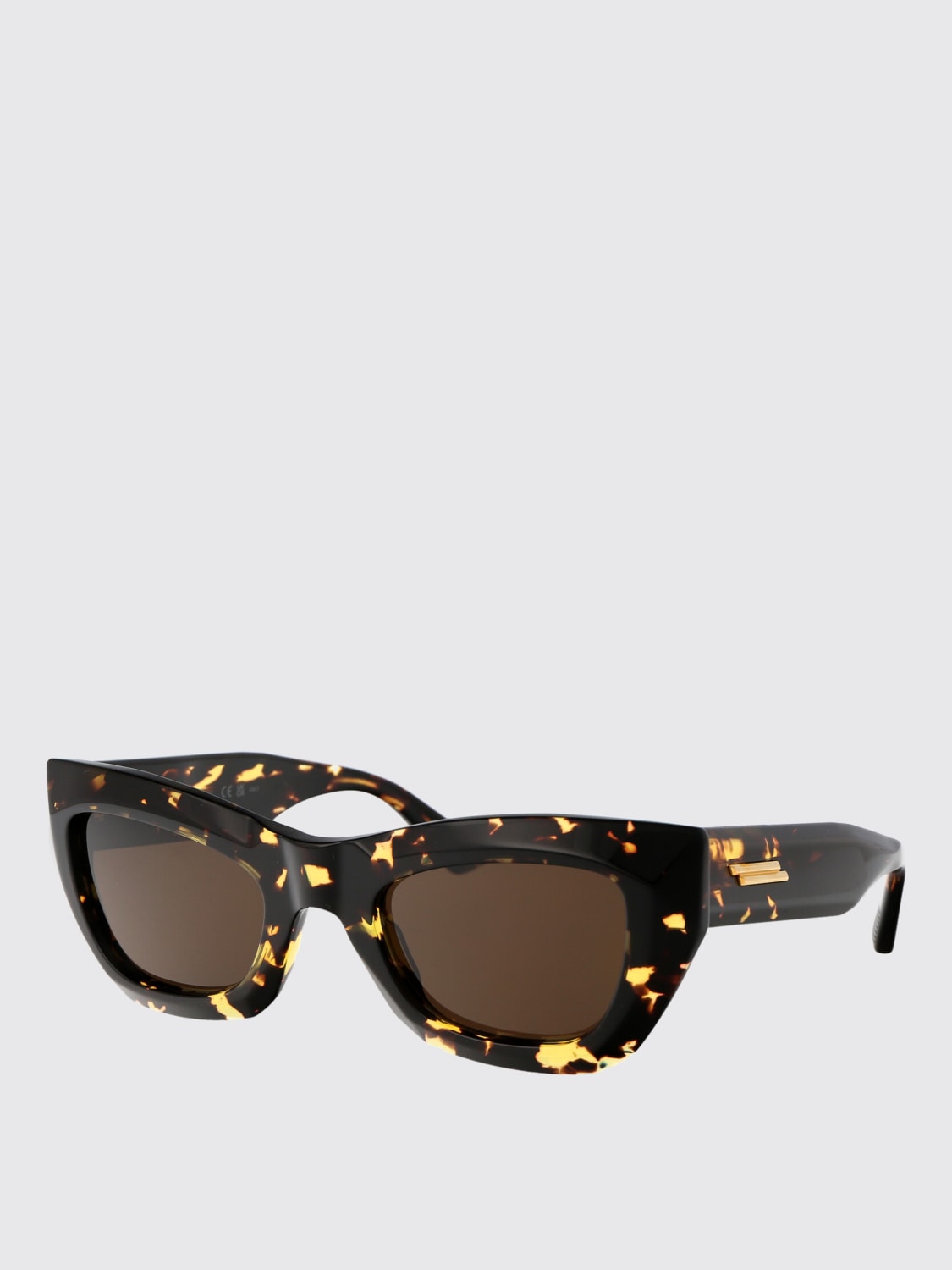 BOTTEGA VENETA OCCHIALI DA SOLE: Occhiali da sole in acetato Bottega Veneta, Marrone - Img 1