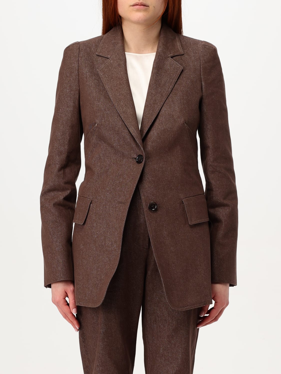 アウターその他 MAX MARA Woman Blazer Coffee 2511041023600 002 MAX MARA: Blazer woman - Coffee | Max Mara blazer