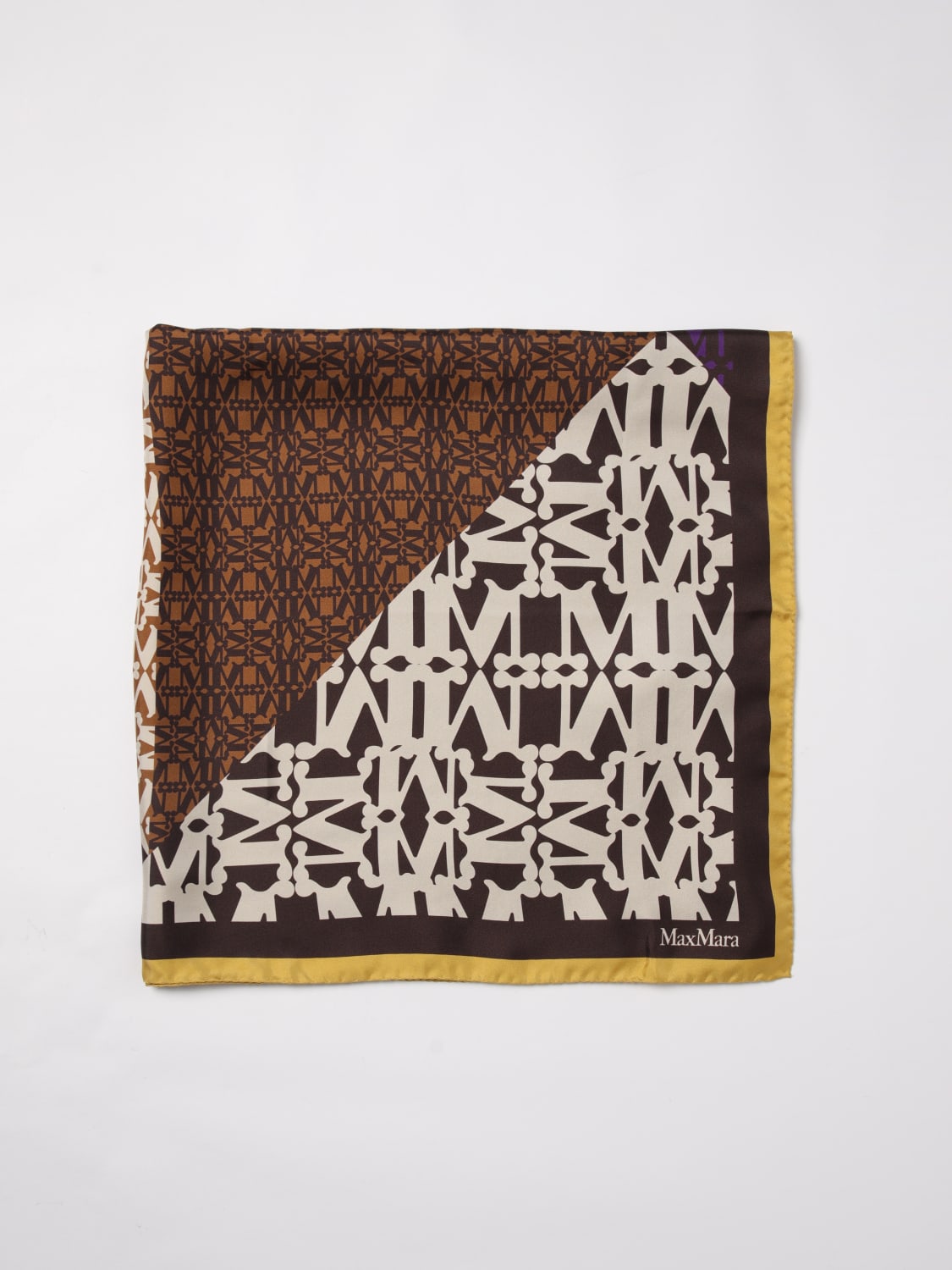 MAX MARA FOULARD: Foulard Max Mara in seta con monogram stampato , Fantasia - Img 1