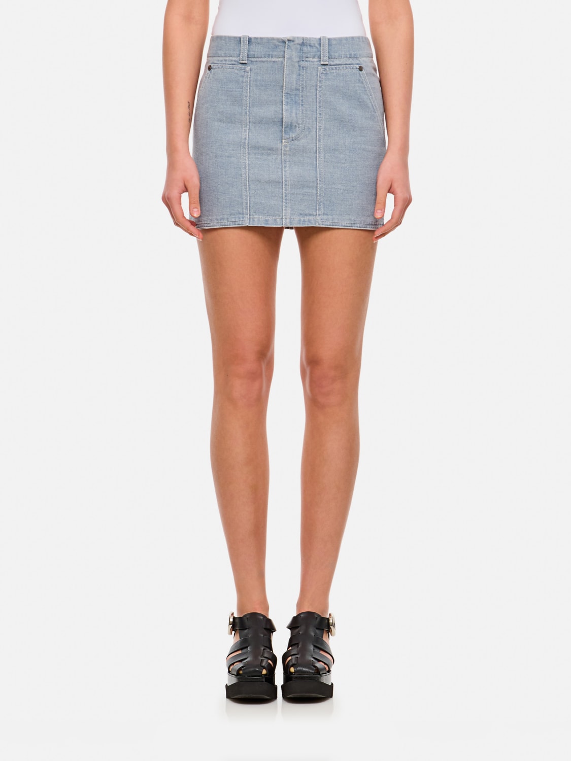 スカート FENDI Woman Skirt Grey FLQ594ASMB F1RX3 FENDI: Skirt woman - Grey | Fendi skirt FLQ594ASMB online at