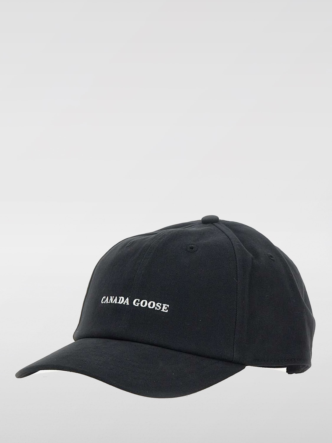 CANADA GOOSE CAPPELLO: Cappello Canada Goose in cotone con logo ricamato , Nero - Img 1