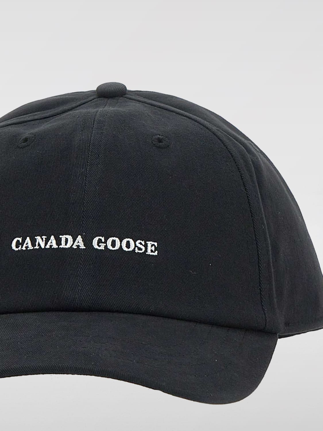 CANADA GOOSE CAPPELLO: Cappello Canada Goose in cotone con logo ricamato , Nero - Img 2