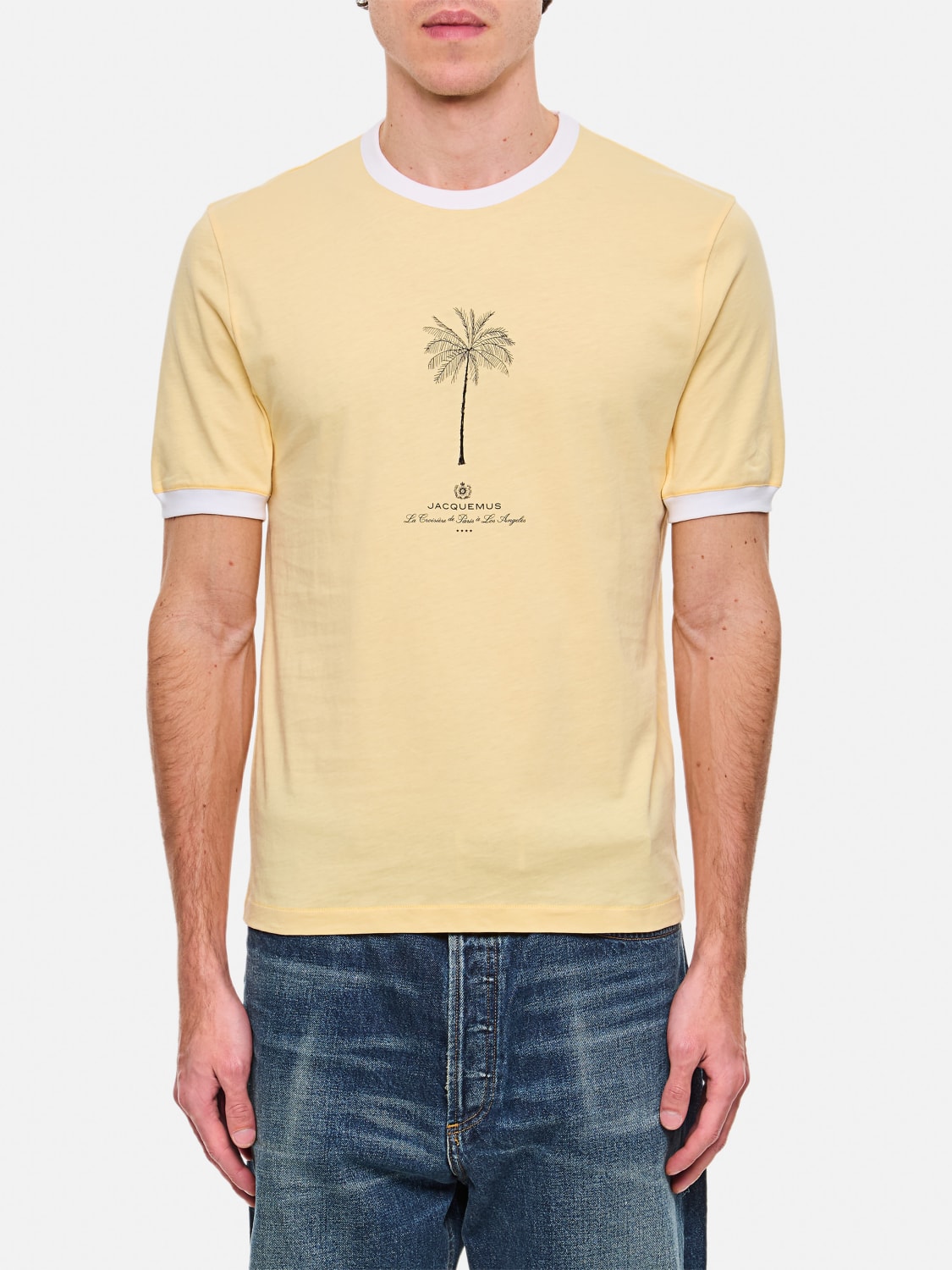 Tシャツ・カットソー JACQUEMUS Men T-shirt Yellow 255JS2812463 1IZ JACQUEMUS: T-shirt men - Yellow | Jacquemus t-shirt