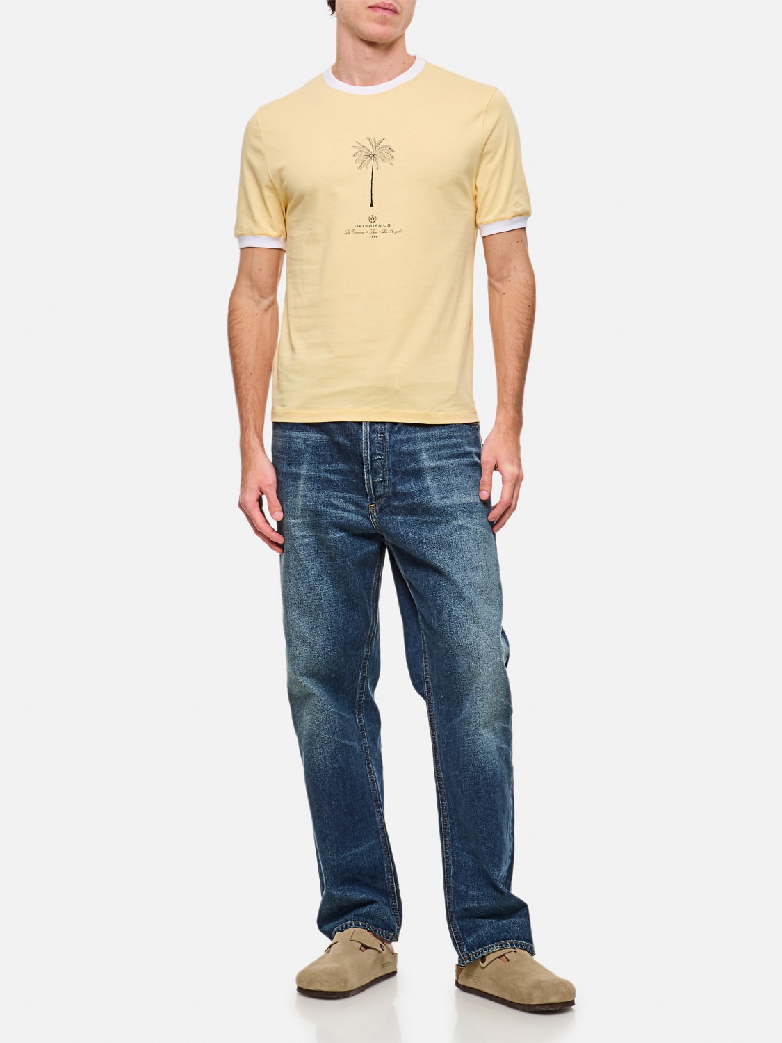 Tシャツ・カットソー JACQUEMUS Men T-shirt Yellow 255JS2812463 1IZ JACQUEMUS: T-shirt men - Yellow | Jacquemus t-shirt