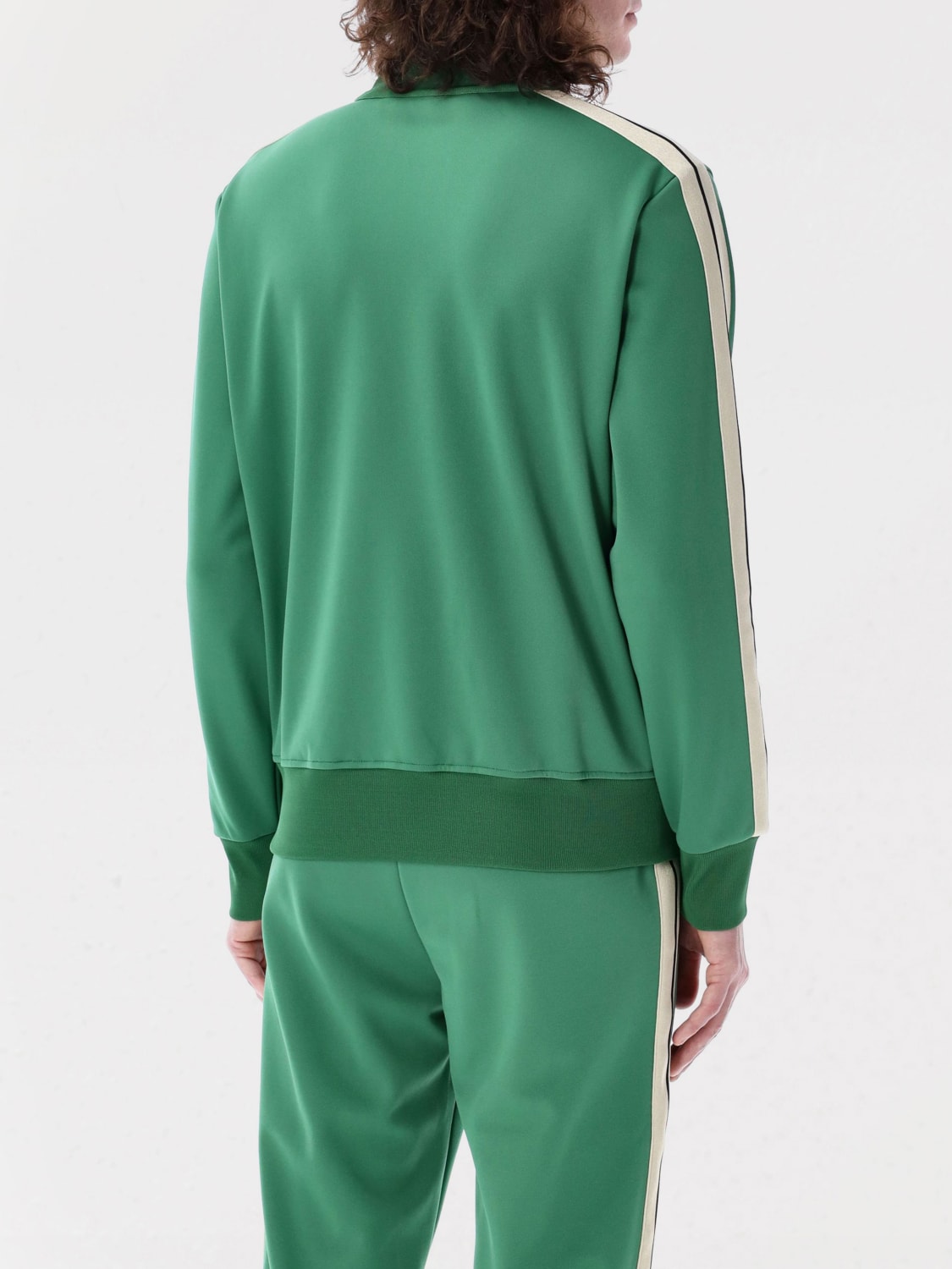 PALM ANGELS FELPA: Felpa con zip Palm Angels in poliestere, Verde - Img 2