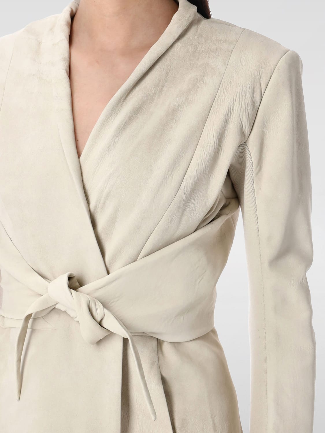 RICK OWENS JACKET: Rick Owens women's jacket, Beige - Img 3