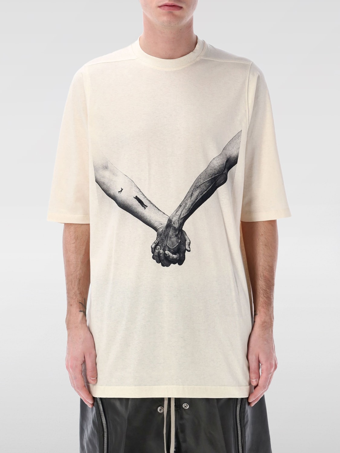 Tシャツ・カットソー RICK OWENS Men T-shirt Beige RR01E5238JNCP3 2109 RICK OWENS - TOPS - Rick Owens