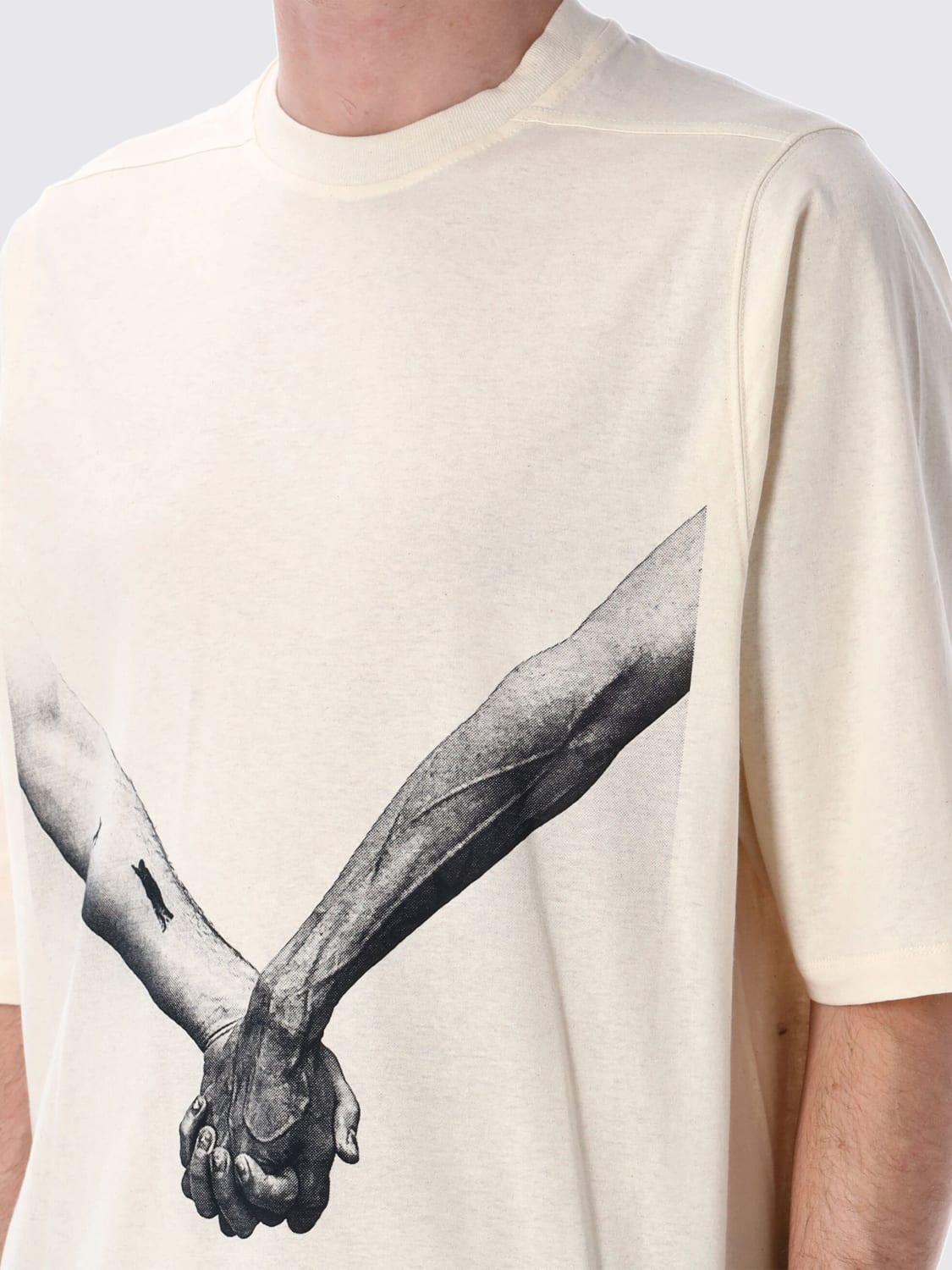 Tシャツ・カットソー RICK OWENS Men T-shirt Beige RR01E5238JNCP3 2109 RICK OWENS - TOPS - Rick Owens