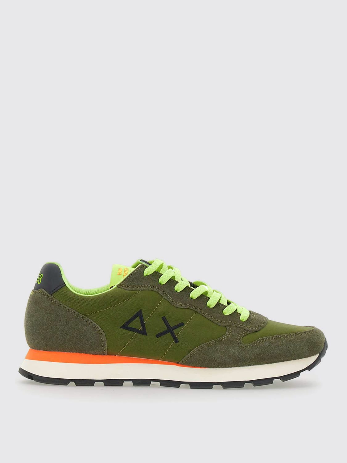 SUN68 SNEAKERS: Sneakers Tom Fluo SUN68 in camoscio e mesh , Blue - Img 1