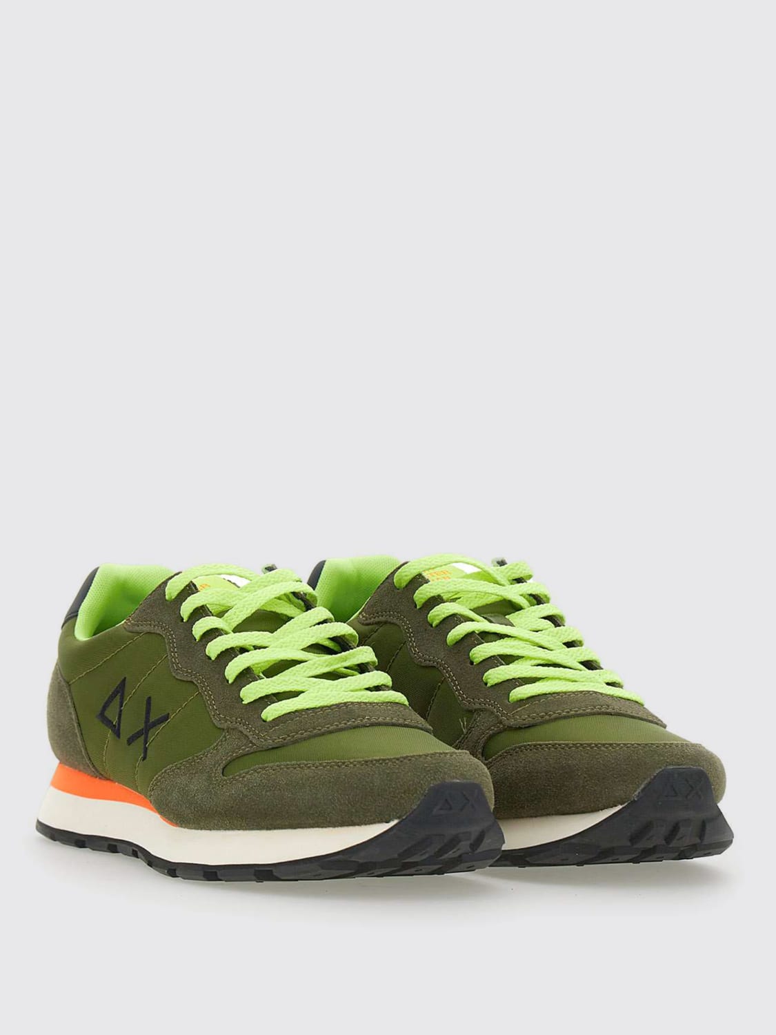 SUN68 SNEAKERS: Sneakers Tom Fluo SUN68 in camoscio e mesh , Blue - Img 2