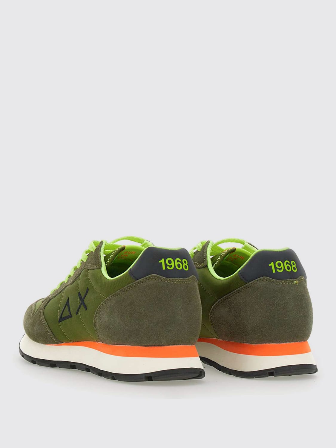 SUN68 SNEAKERS: Sneakers Tom Fluo SUN68 in camoscio e mesh , Blue - Img 3
