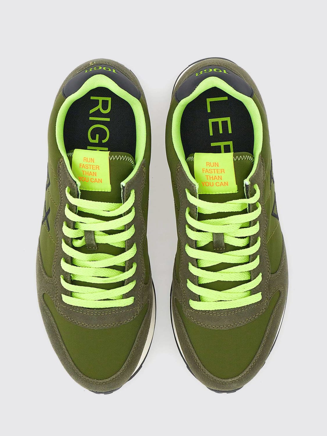 SUN68 SNEAKERS: Sneakers Tom Fluo SUN68 in camoscio e mesh , Blue - Img 4