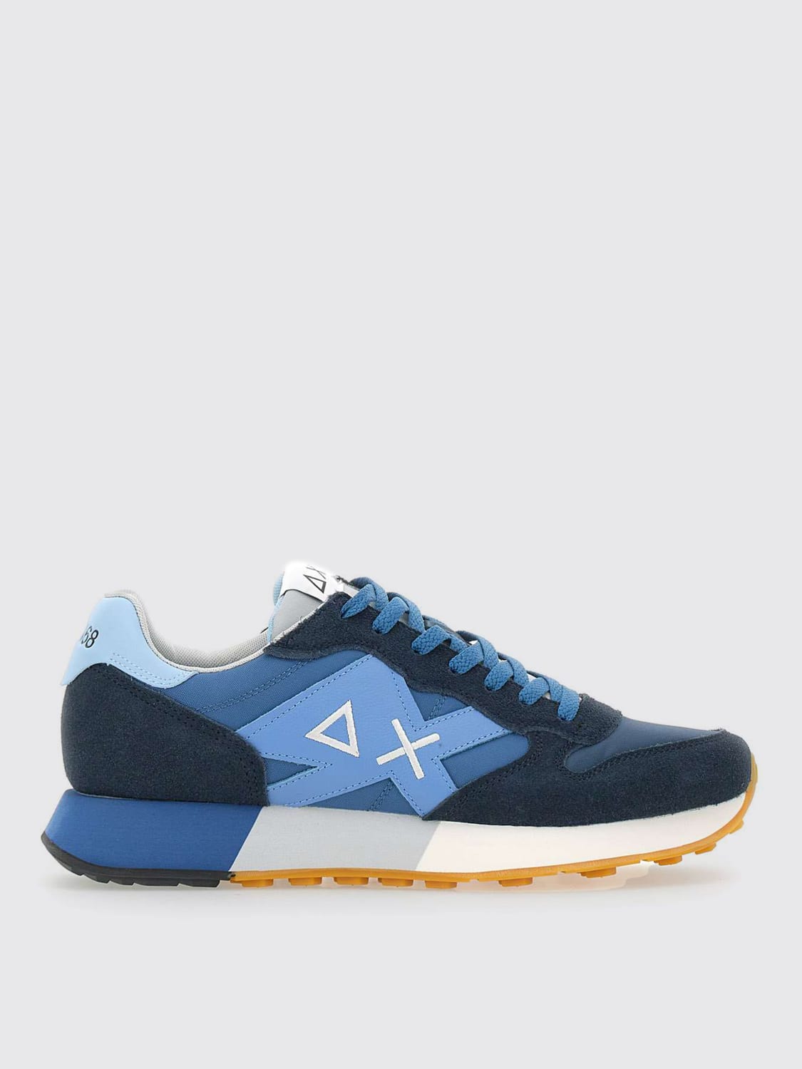 SUN68 SNEAKERS: Sneakers Jaki 2.0 SUN68 in camoscio e mesh , Blue - Img 1