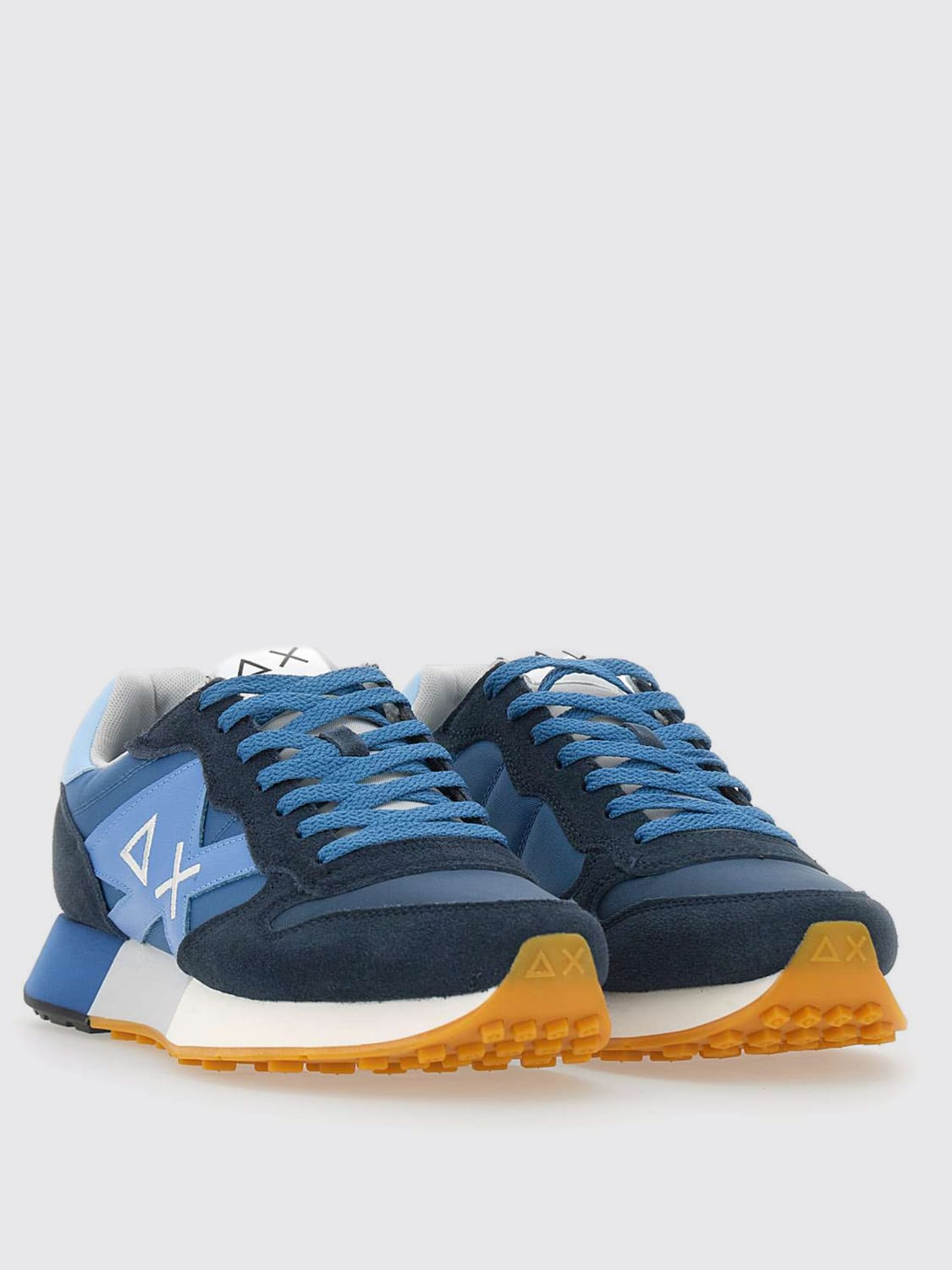 SUN68 SNEAKERS: Sneakers Jaki 2.0 SUN68 in camoscio e mesh , Blue - Img 2