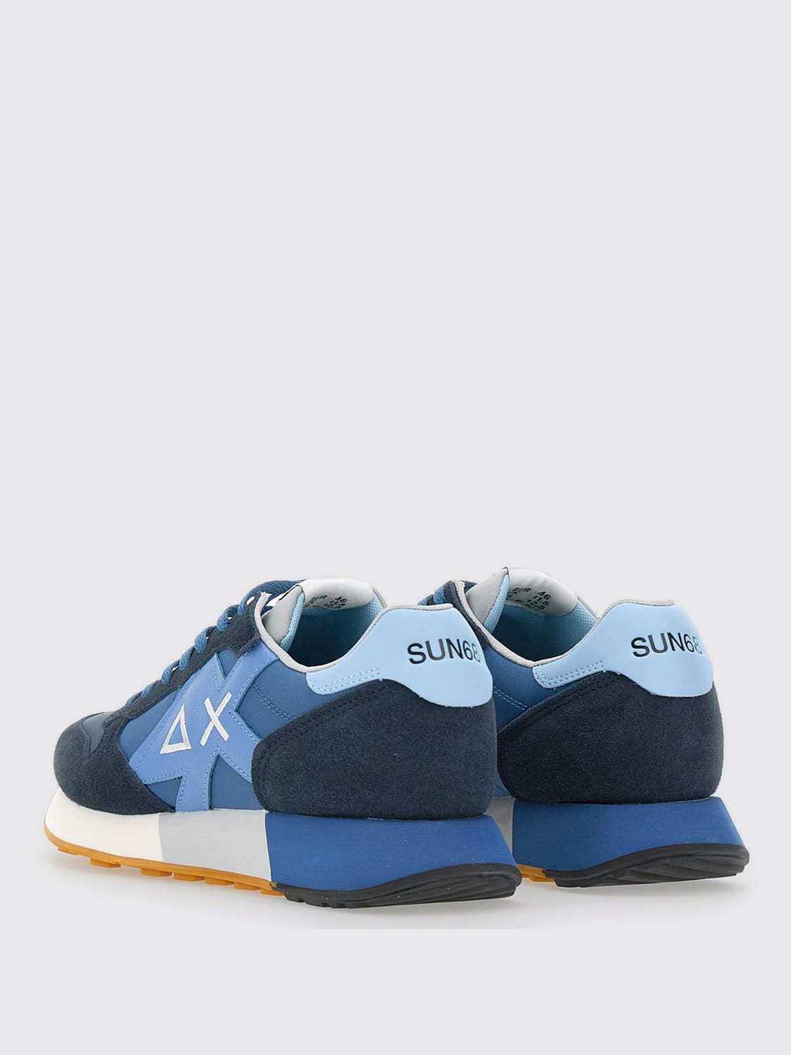 SUN68 SNEAKERS: Sneakers Jaki 2.0 SUN68 in camoscio e mesh , Blue - Img 3