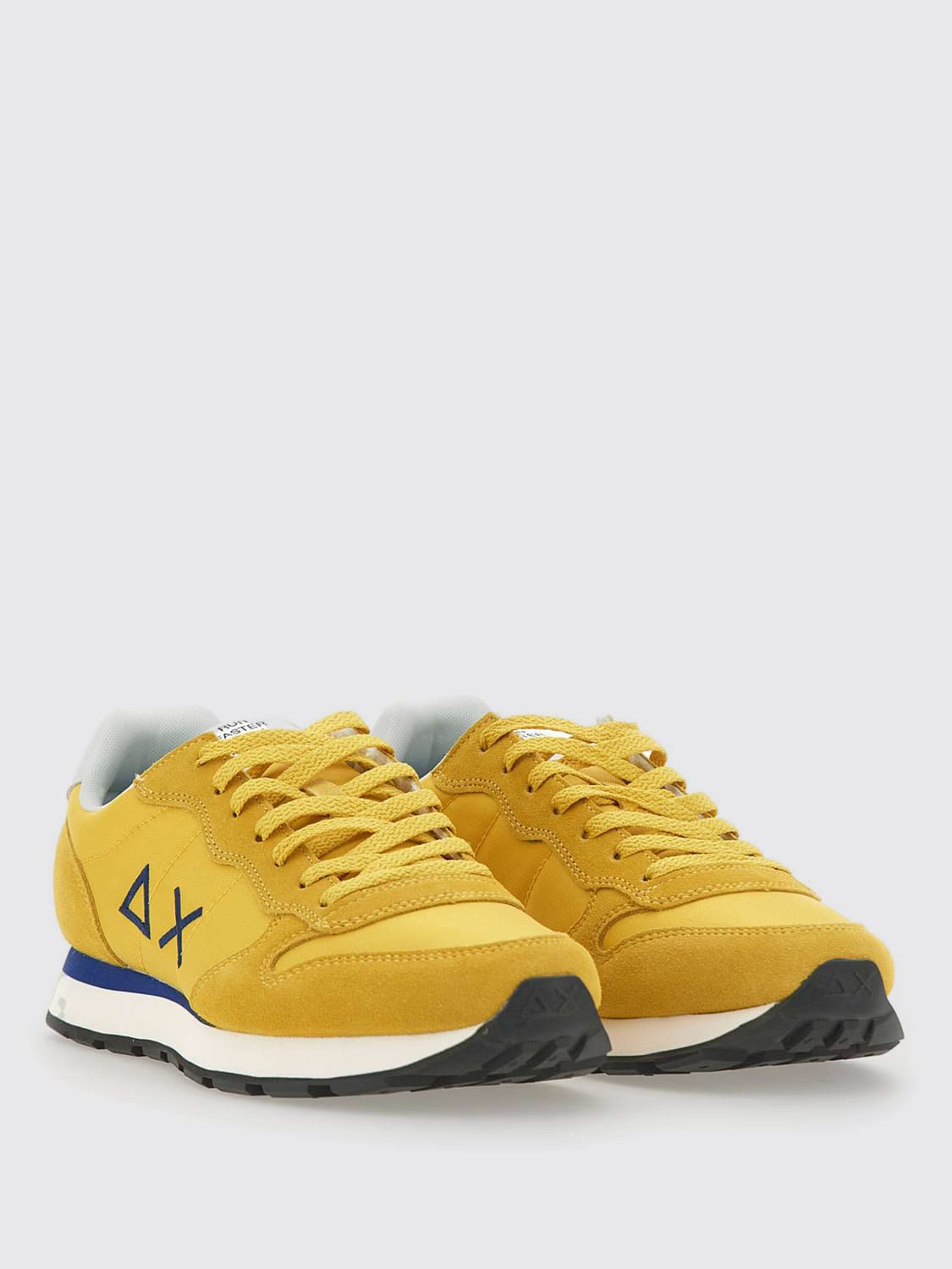 SUN68 SNEAKERS: Sneakers Tom Solid SUN68 in camoscio e mesh , Giallo - Img 2