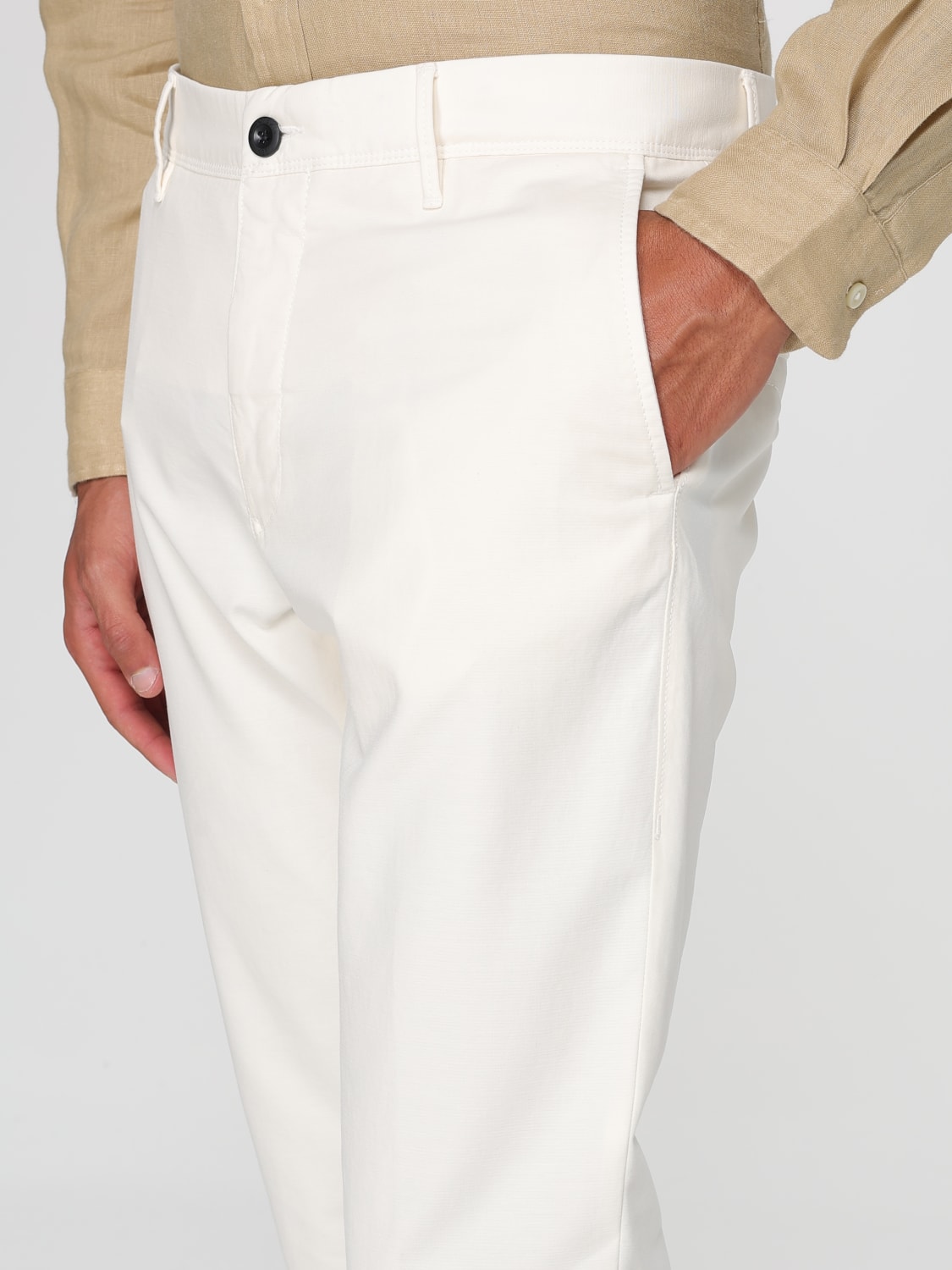 INCOTEX PANTALONE: Pantalone chino Incotex in cotone , Avorio - Img 3