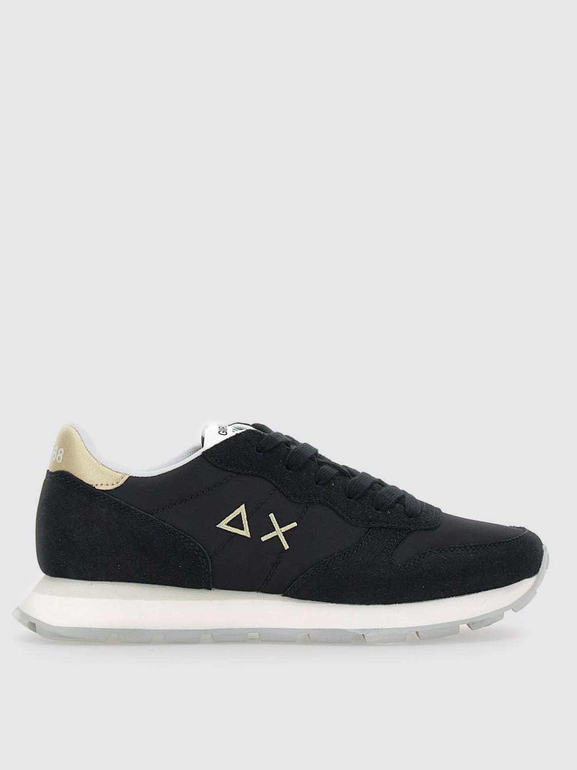 SUN68 SNEAKERS: Sneakers Ally Gold SUN68 in camoscio e mesh , Nero - Img 1