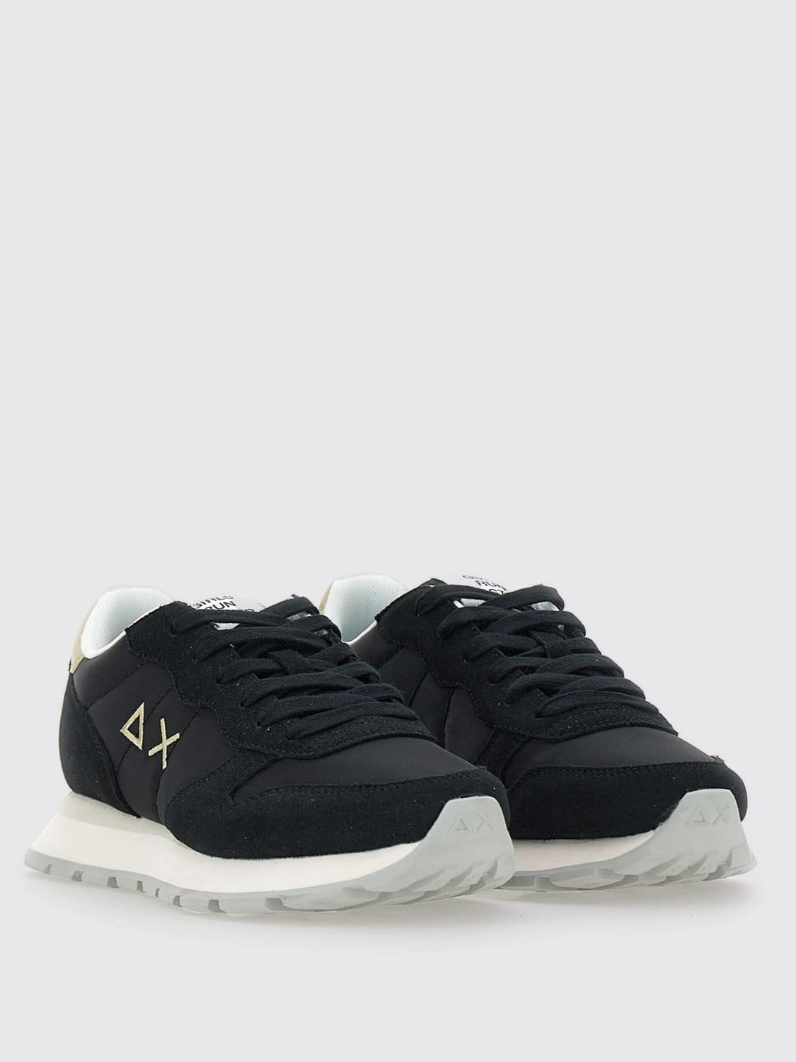 SUN68 SNEAKERS: Sneakers Ally Gold SUN68 in camoscio e mesh , Nero - Img 2