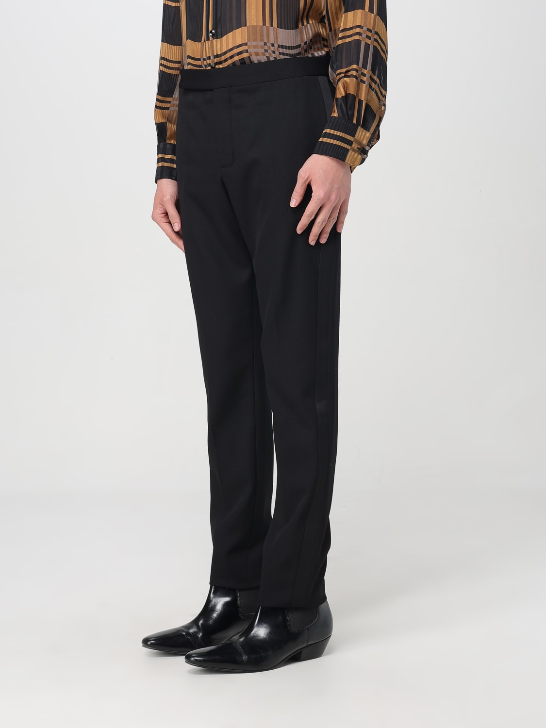 SAINT LAURENT PANTS: Pants men Saint Laurent, Black - Img 4