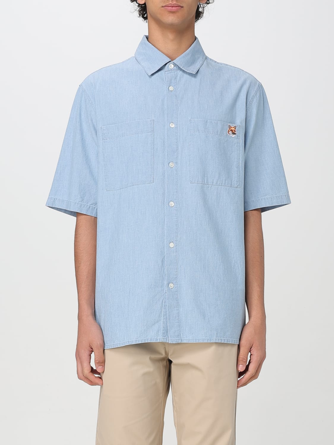 MAISON KITSUNÉ: Shirt men - Blue | Maison Kitsuné shirt