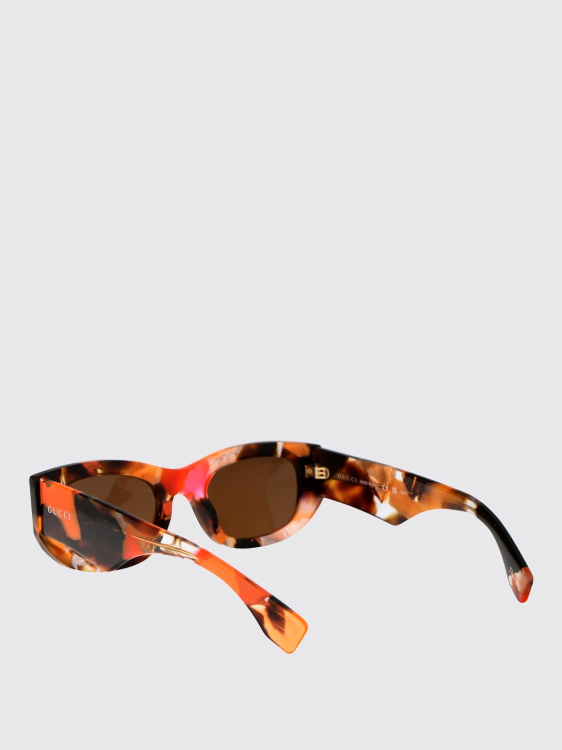 サングラス GUCCI Woman Sunglasses Orange GG1627S 001 Gucci GG1627S 001 Sunglasses Orange/Brown Cat Eye 51-22-145