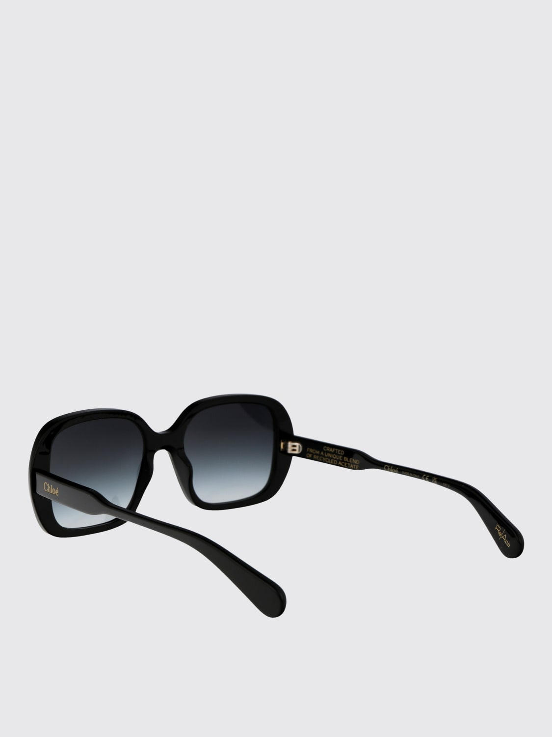 CHLOÉ OCCHIALI DA SOLE: Occhiali da sole CH0222S Chloè in acetato , Nero - Img 3