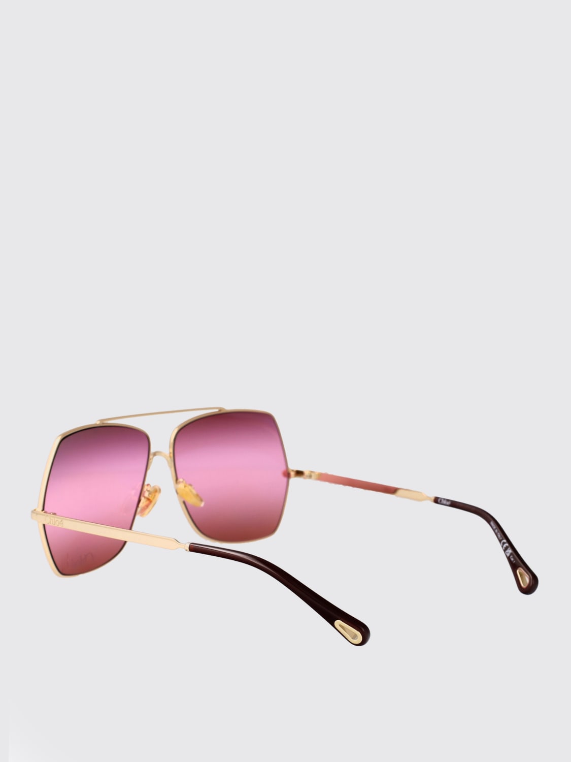 CHLOÉ OCCHIALI DA SOLE: Occhiali da sole CH0278S Chloè in metallo , Oro - Img 3