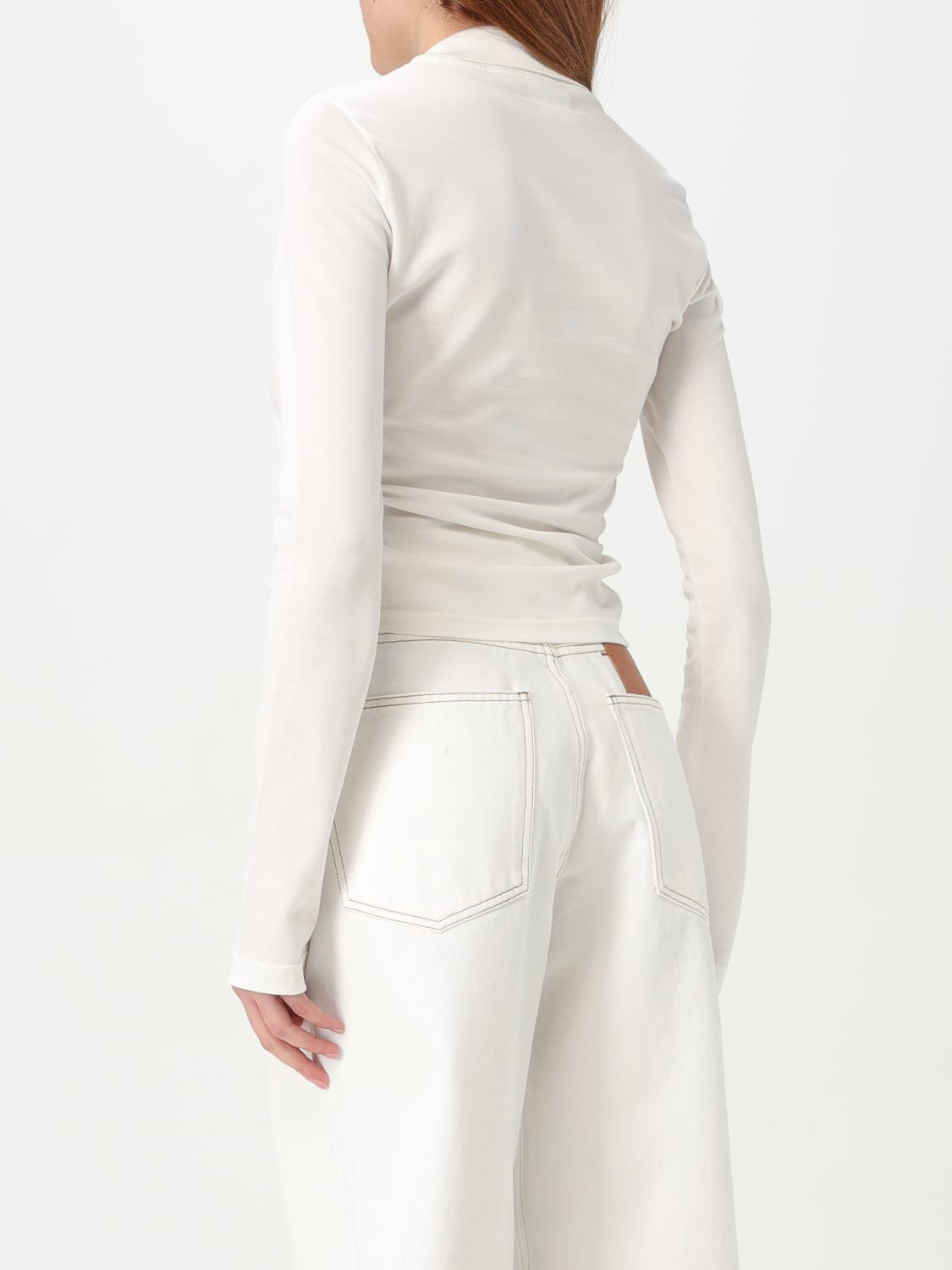 Tシャツ・カットソー COURREGES Woman Polo Shirt White 225JPO048JS0193 0001 COURRÈGES: Polo shirt woman - White | Courrèges polo shirt