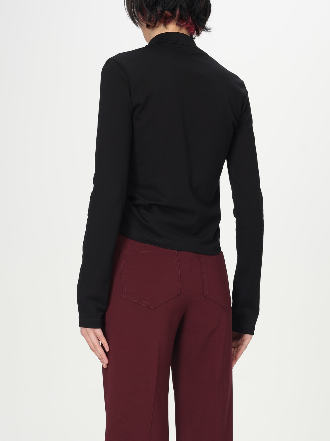 COURRÈGES POLO SHIRT: Polo shirt woman CourrÈges, Black - Img 2