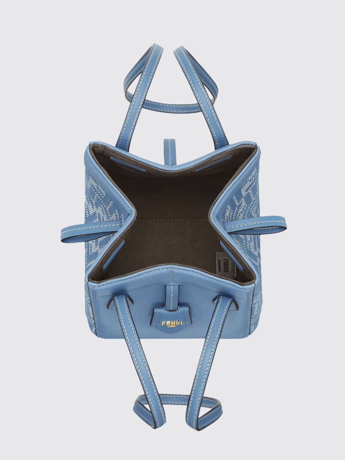 ショルダーバッグ・ポシェット FENDI Woman Shoulder bag Gnawed Blue 8M0498 AUNJ F1SKL FENDI: Shoulder bag woman - Gnawed Blue | Fendi mini bag