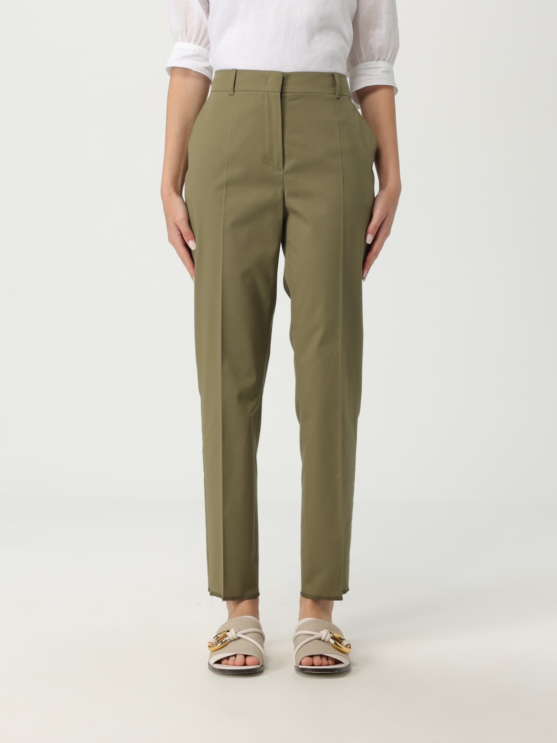 パンツ MAX MARA STUDIO Woman Pants Brown 2516131022600 021 MAX MARA STUDIO: Pants woman Max Mara - Kaki | Max Mara