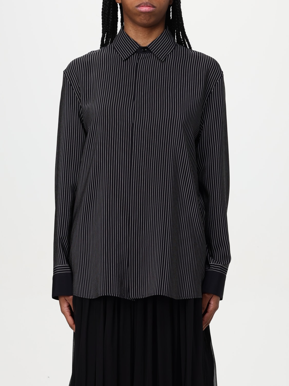 SAINT LAURENT HEMDBLUSE: Hemdbluse damen Saint Laurent, Schwarz - Img 1