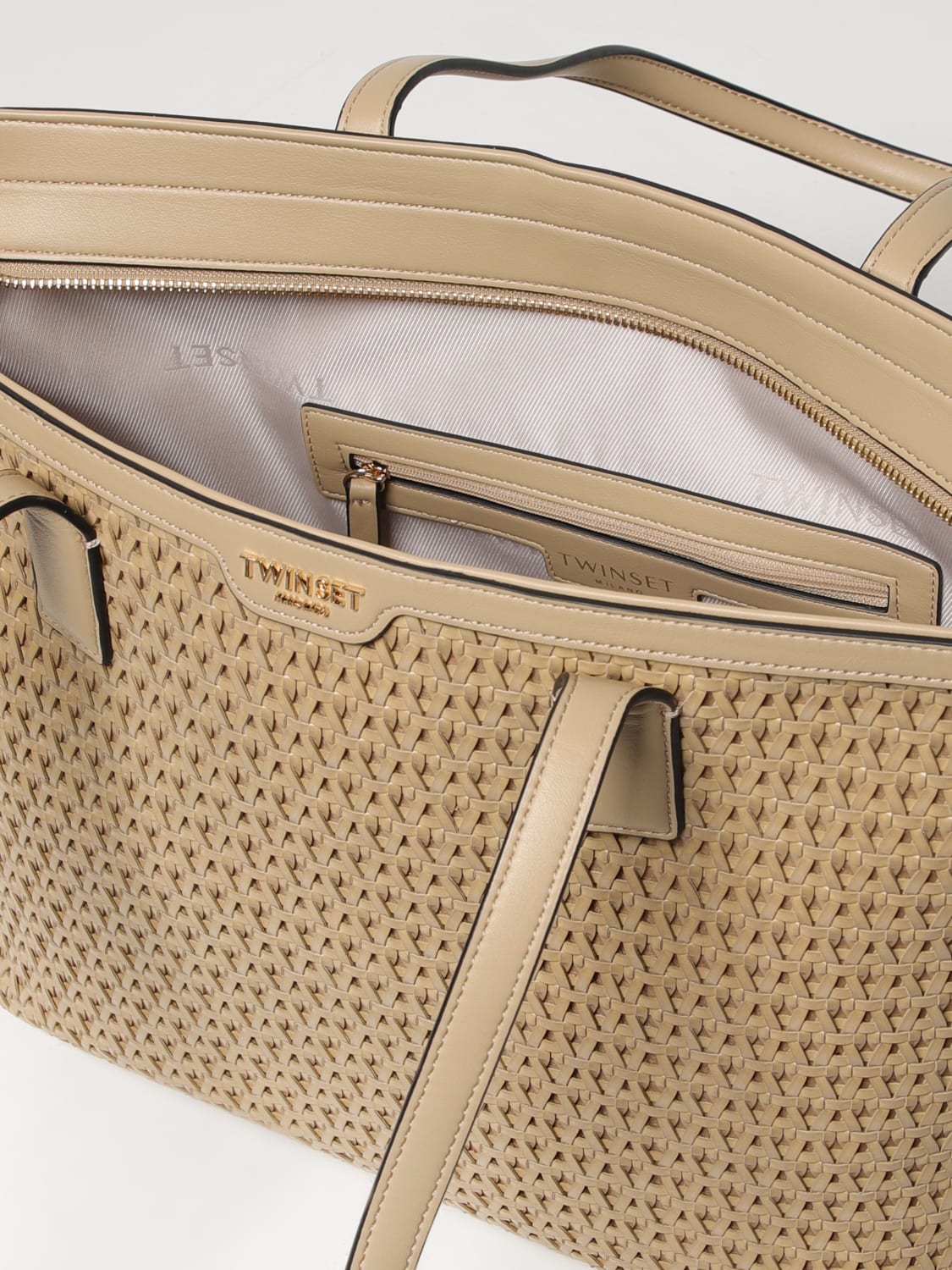 TWINSET SAC CABAS: Sac porté main femme Twinset, Chair - Img 3