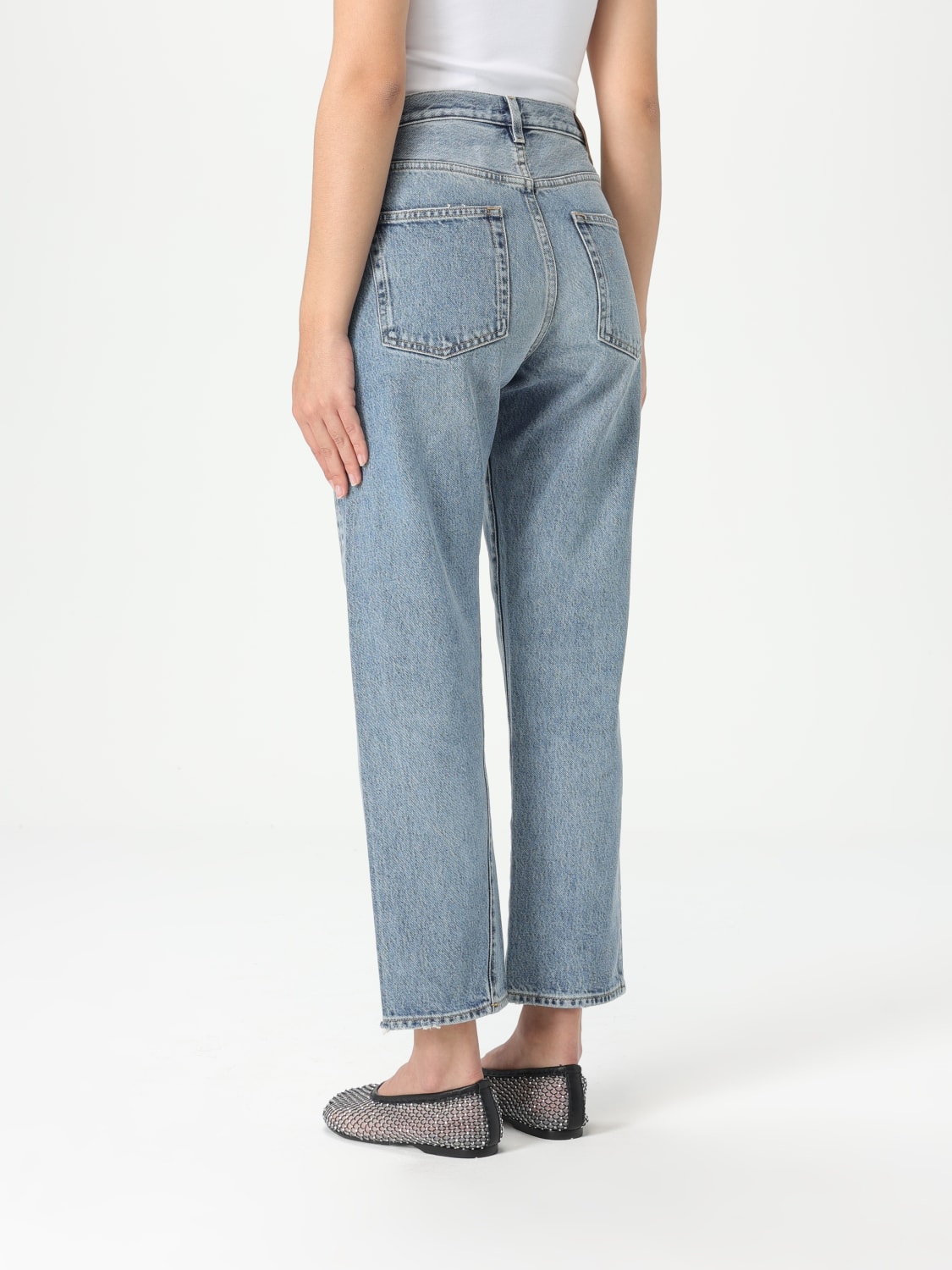 デニム・ジーパン TOTEME Woman Jeans Gnawed Blue 222232741 485 トーテム TOTEME Toteme ジーパン 222 235 741 デニムパンツ