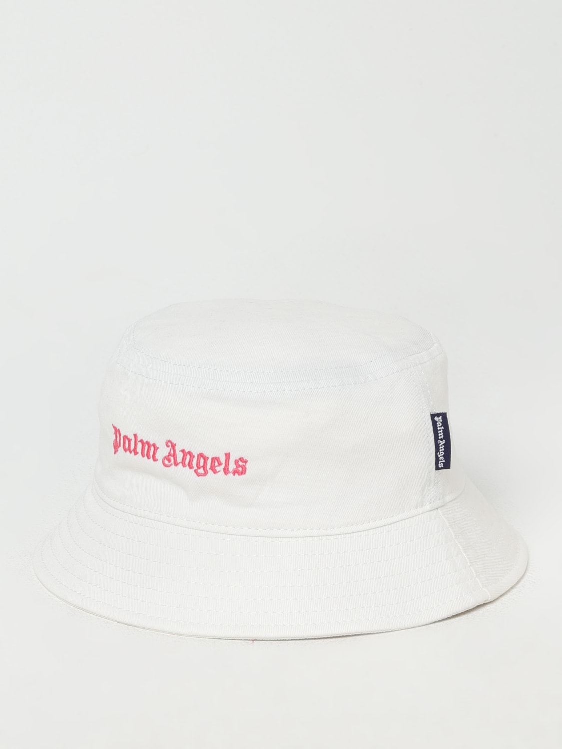 PALM ANGELS HAT: Palm Angels cotton hat with embroidered logo, Butter - Img 1
