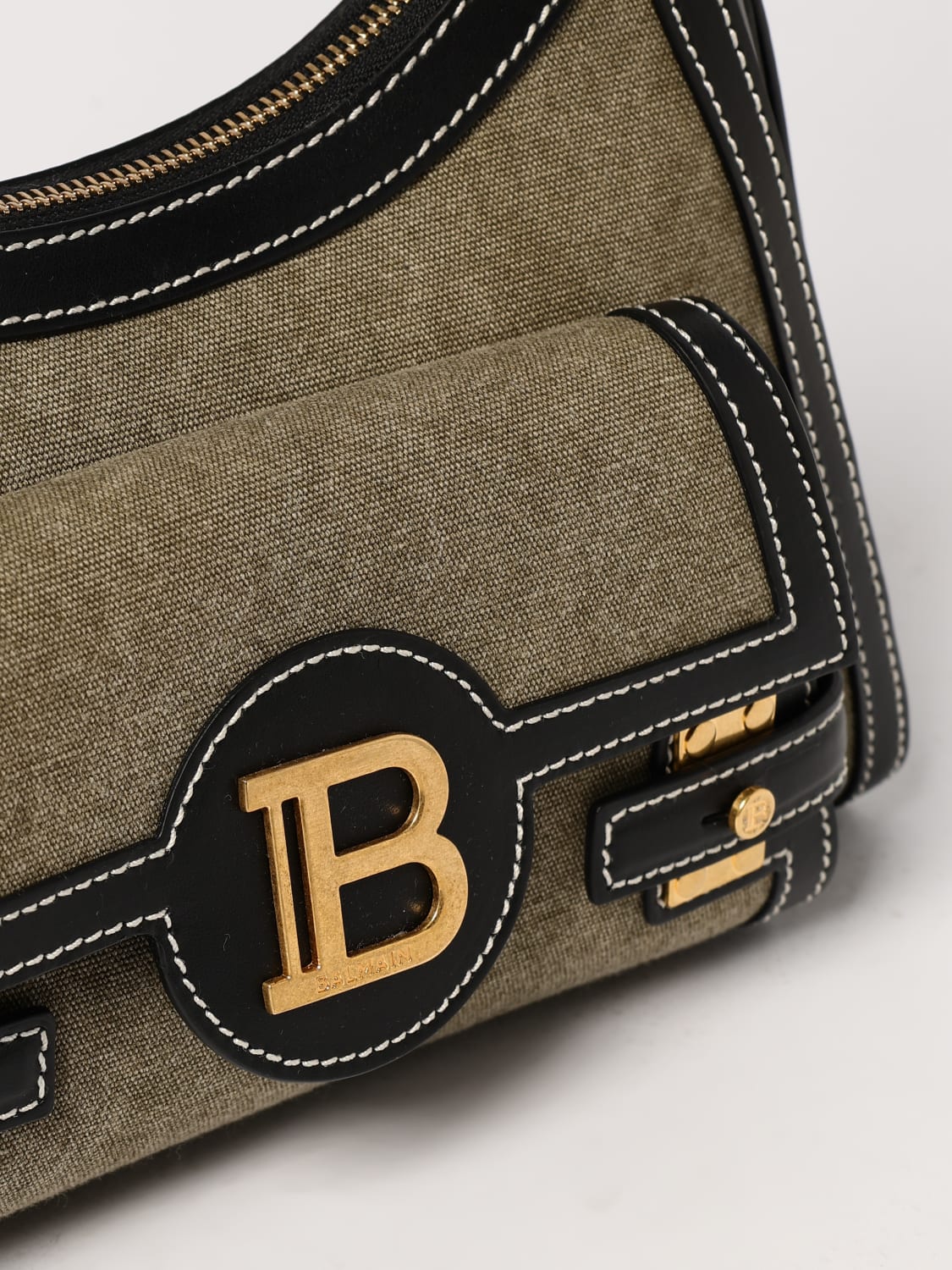 ショルダーバッグ・ポシェット BALMAIN Woman Shoulder bag Kaki EN1BT905TCLB UBK BALMAIN: Shoulder bag woman - Kaki | Balmain shoulder bag