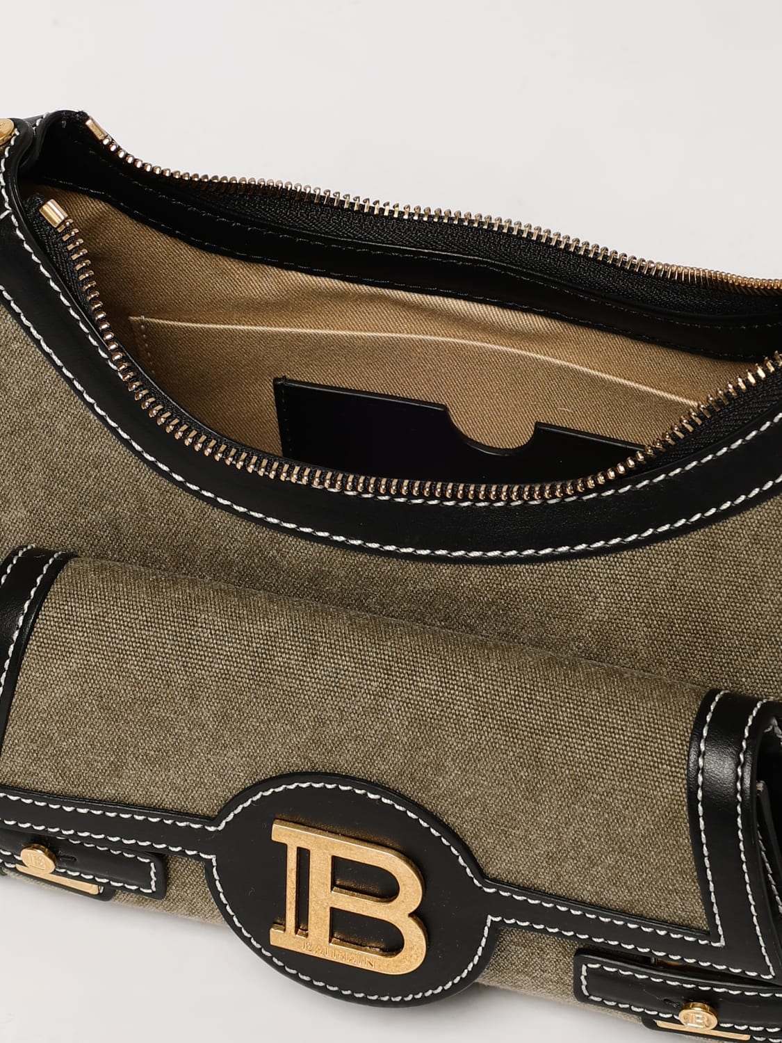 ショルダーバッグ・ポシェット BALMAIN Woman Shoulder bag Kaki EN1BT905TCLB UBK BALMAIN: Shoulder bag woman - Kaki | Balmain shoulder bag