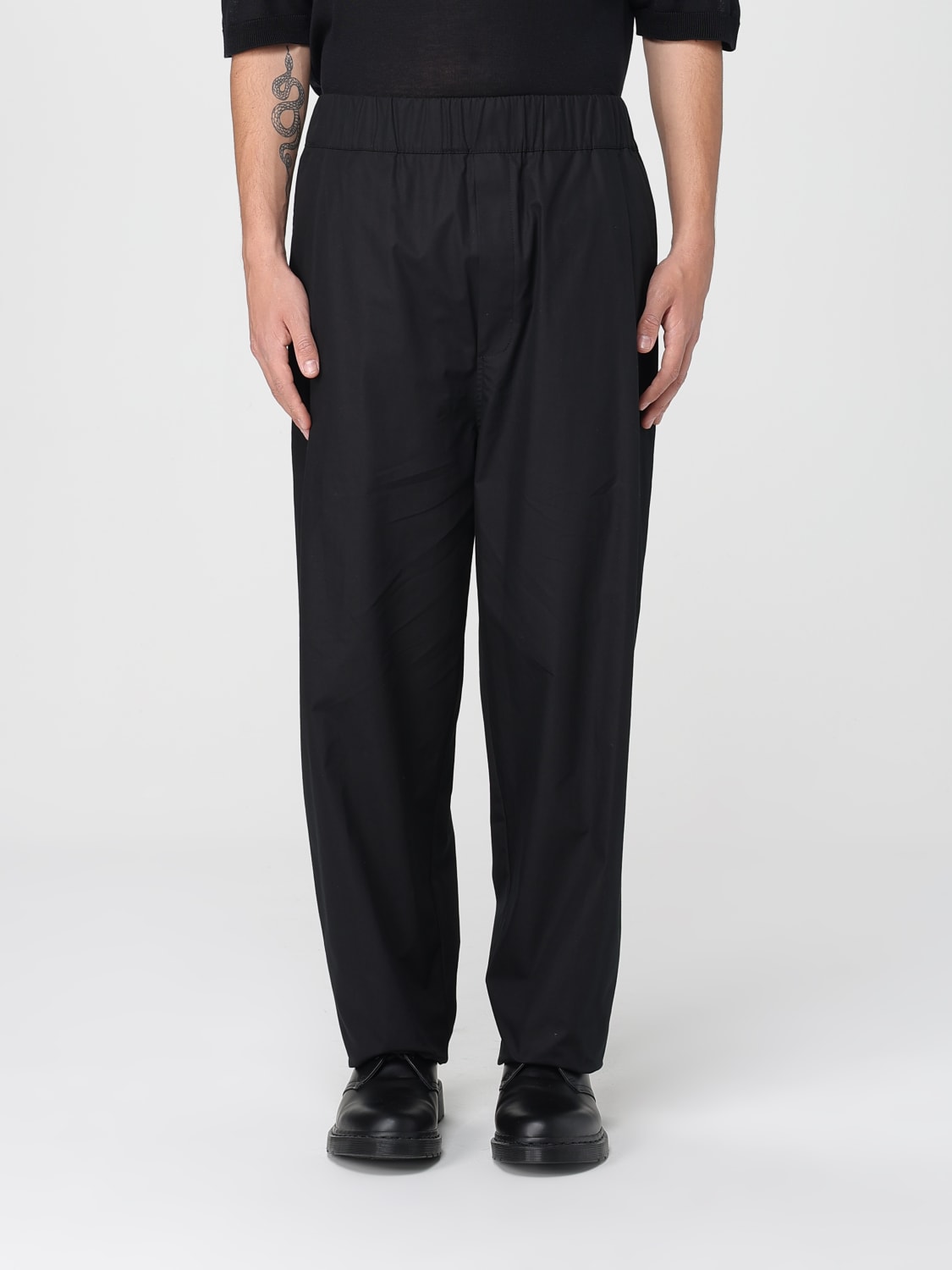 LANEUS PANTALONE: Pantalone Laneus in cotone , Nero - Img 1