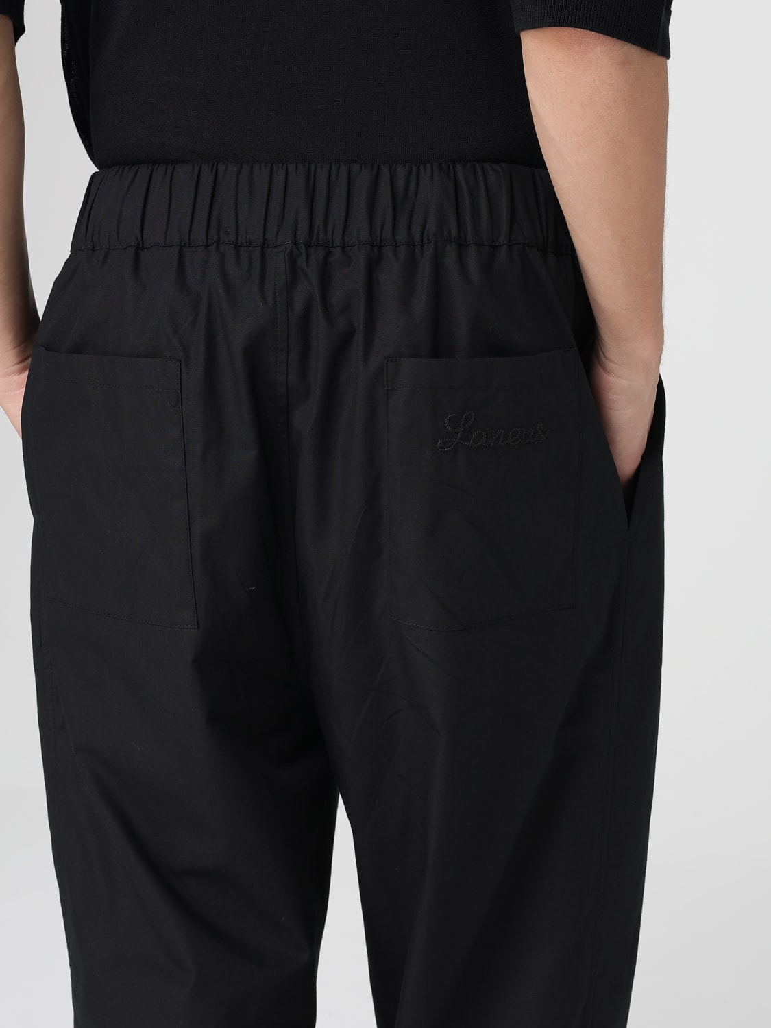 LANEUS PANTALONE: Pantalone Laneus in cotone , Nero - Img 5