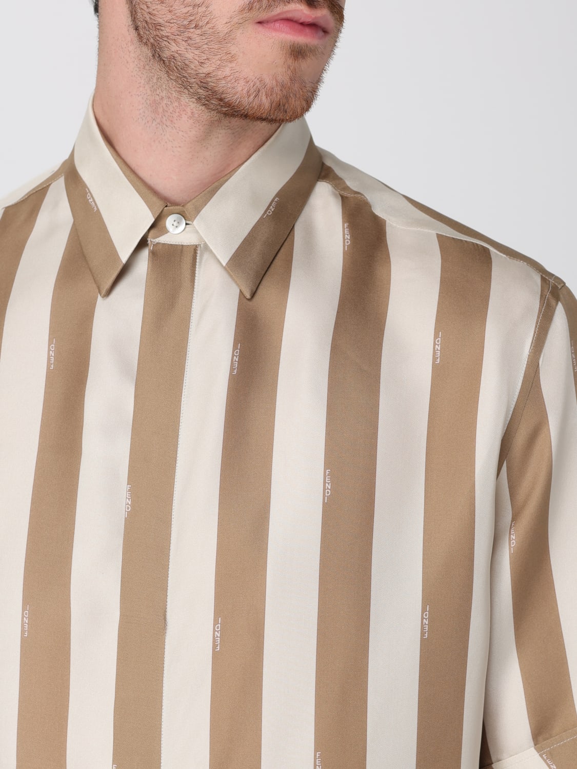FENDI SHIRT: T-shirt men Fendi, Beige - Img 5