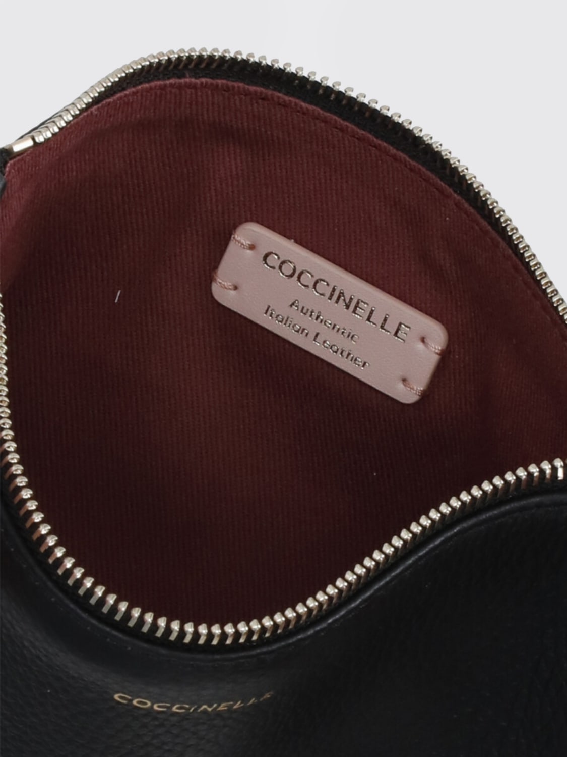 COCCINELLE BORSA MINI: Borsa mini a tracolla in pelle a grana Coccinelle, Nero - Img 5