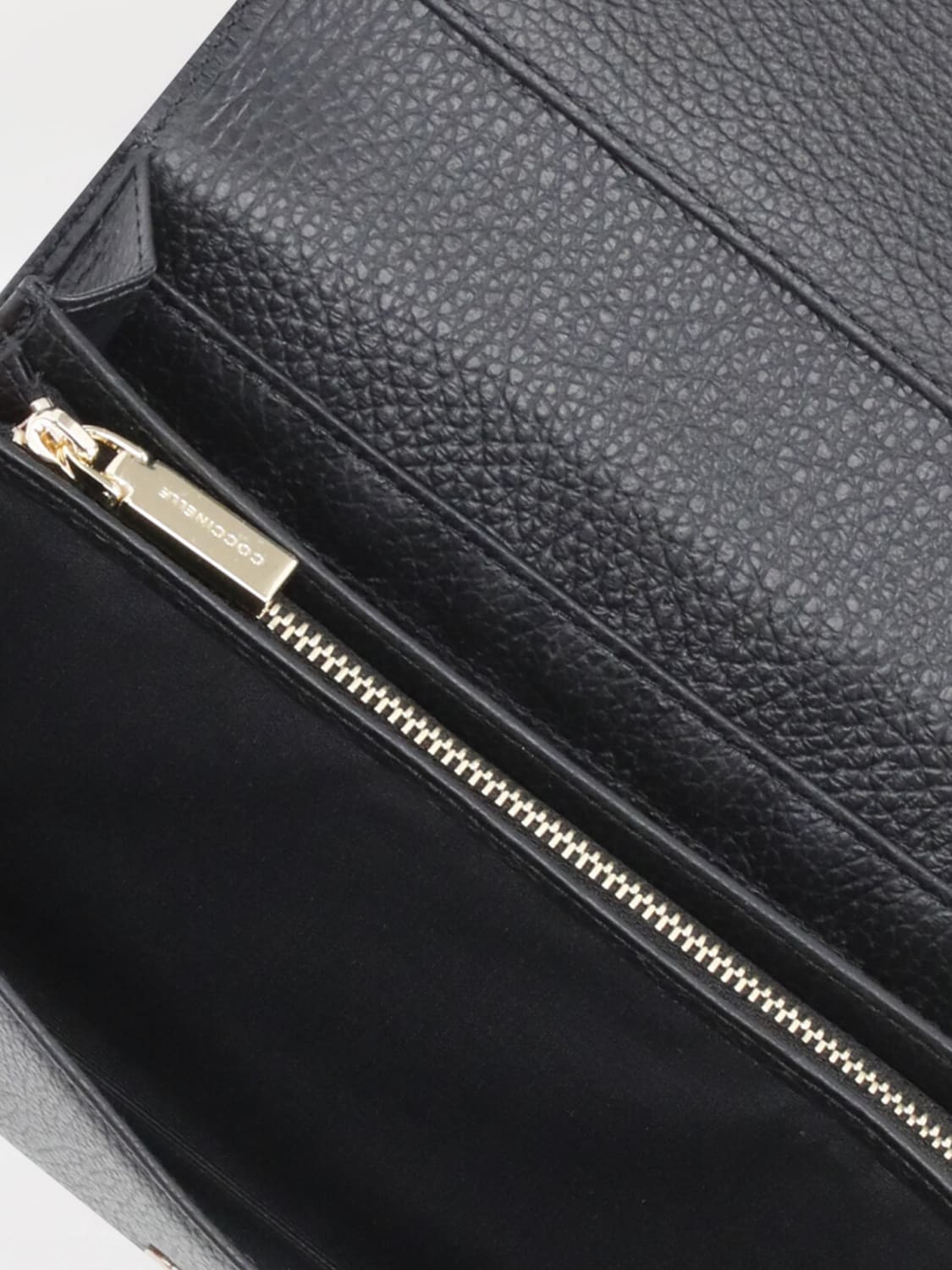 COCCINELLE PORTAFOGLIO: Portafoglio Metallic Soft Coccinelle in pelle a grana , Nero - Img 4