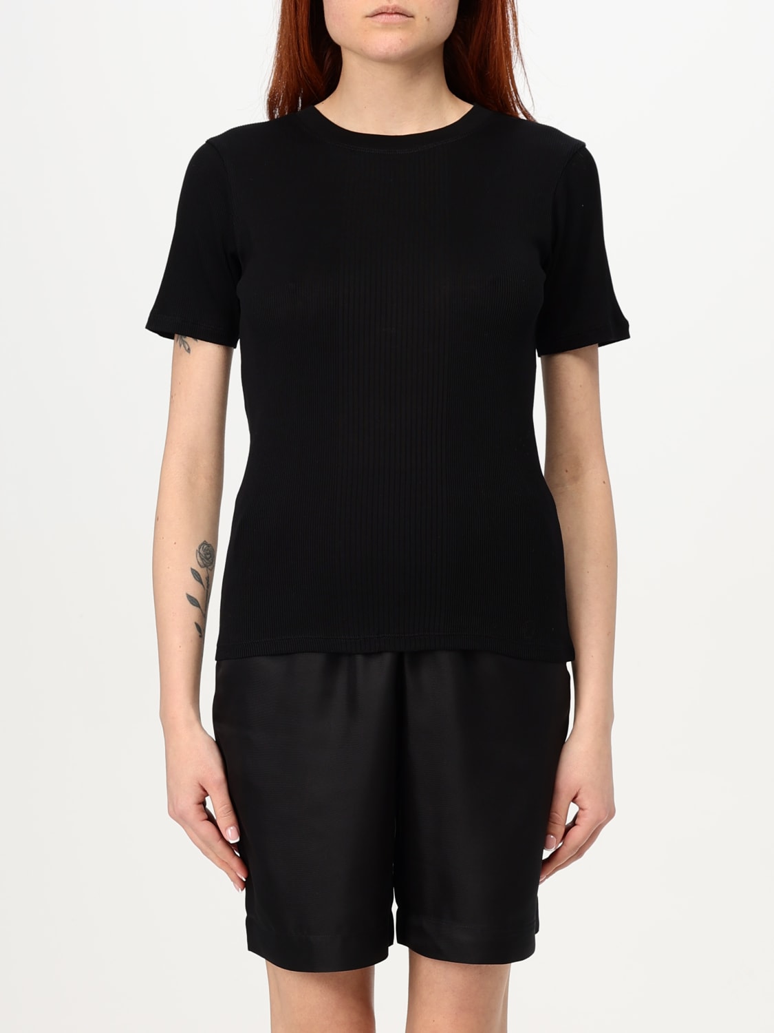 LOU LOU STUDIO T-SHIRTS: T-shirt in cotone strutturato Lou Lou Studio, Nero - Img 1