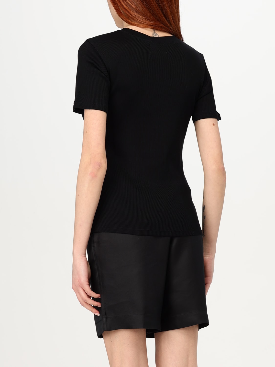 LOU LOU STUDIO T-SHIRTS: T-shirt in cotone strutturato Lou Lou Studio, Nero - Img 2