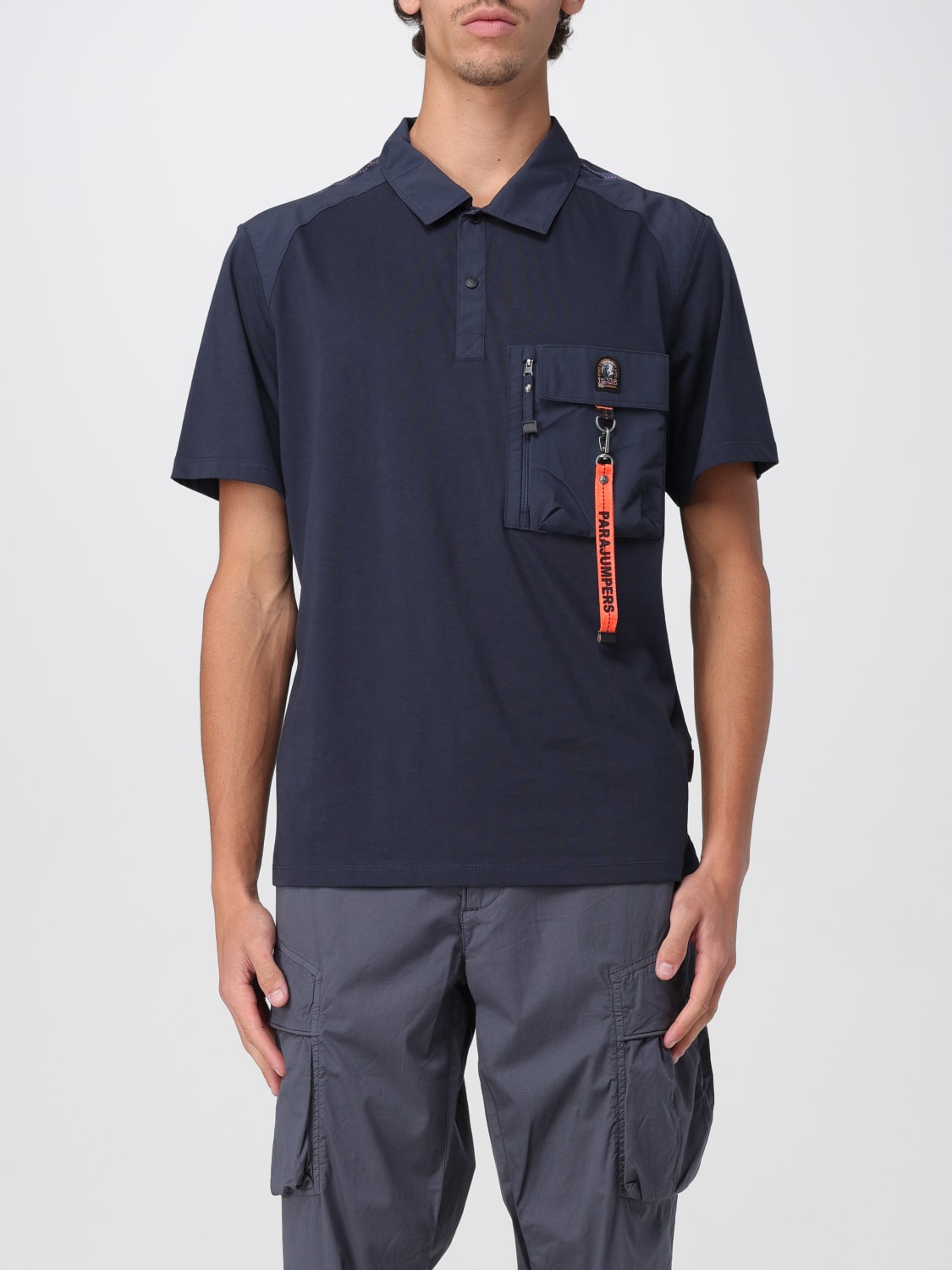 PARAJUMPERS POLO: Polo in cotone con tasca a toppa Parajumpers, Blue - Img 1